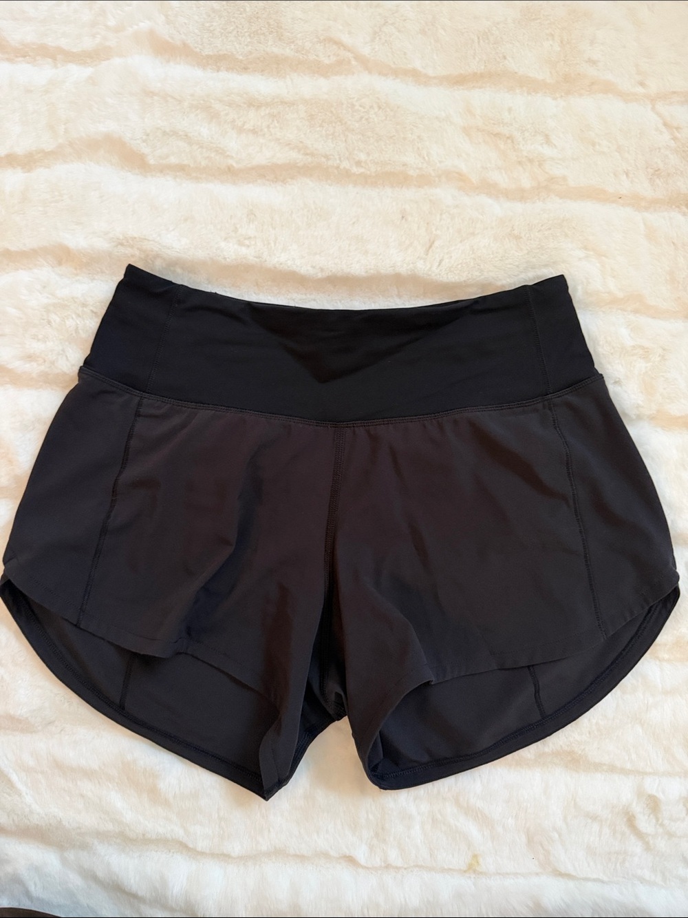 lululemon athletica Black Athletic Shorts with Wide Waistband